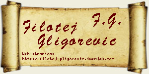 Filotej Gligorević vizit kartica